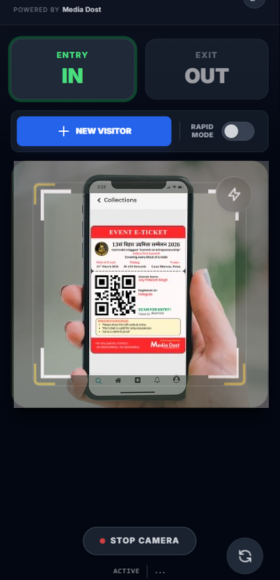 GateScan mobile scanner app showing a successful QR code scan with green access granted confirmation